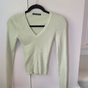 Brandy Melville Mint Ribbed Knit Top